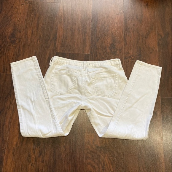 11 BULLHEAD black DENIM LEGGINGS white denim jeans tapered GUC *as is - Picture 12 of 16